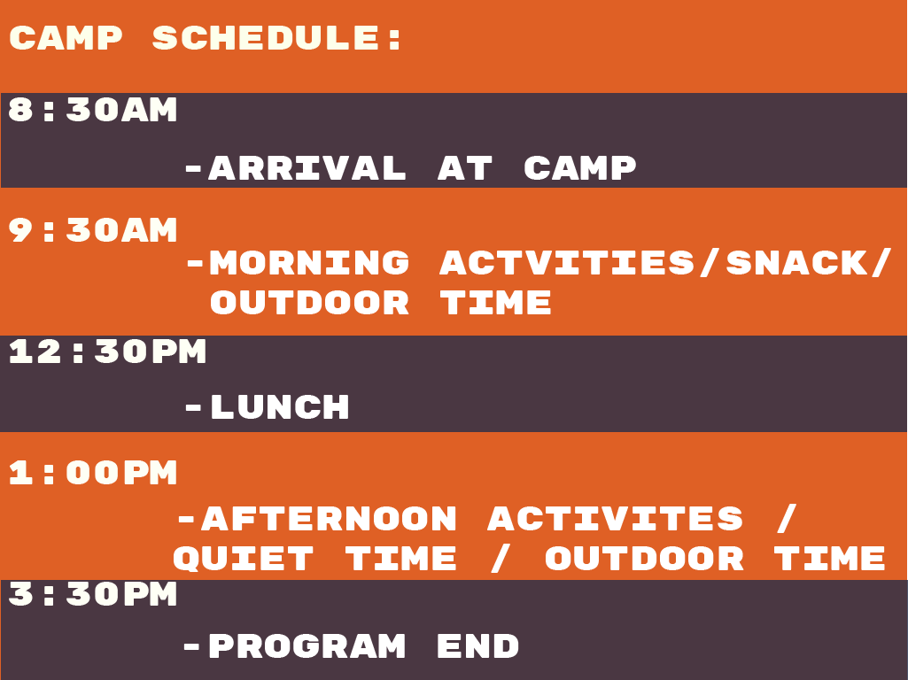 camp schedule cleaned